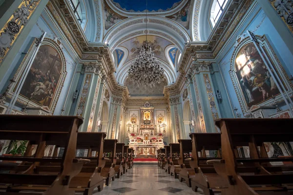 Bari Puglia Italia Febrero 2019 Interior Iglesia Santa María Del — Foto de Stock