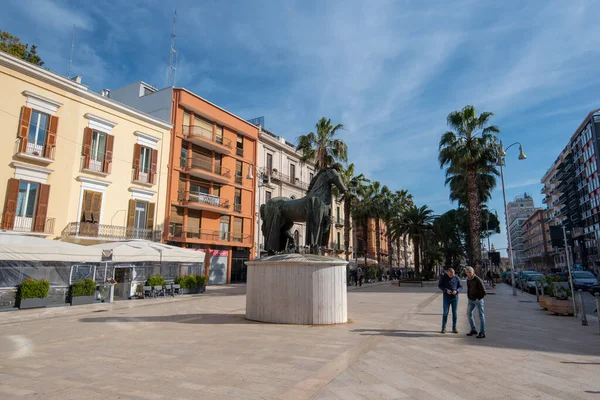 Bari Apulien Italien Februar 2019 Gartenpark Giardino Corso Vittorio Emanuele — Stockfoto