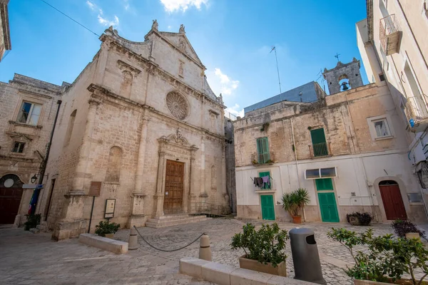 Fachada Igreja San Domenico Chiesa San Domenico Cidade Velha Monopoli — Fotografia de Stock