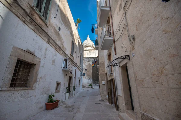 Monopoli Puglia Italy March 2019 Street Alley View Colorful Houses — Stock Photo, Image