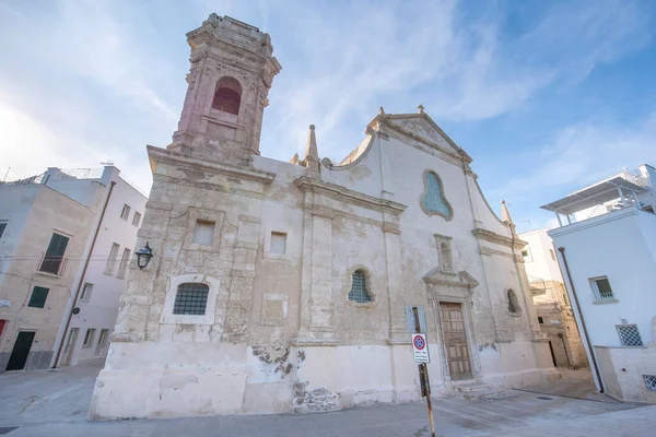 Monopoli Puglia Itália Março 2019 Igreja Católica San Salvatore Chiesa — Fotografia de Stock