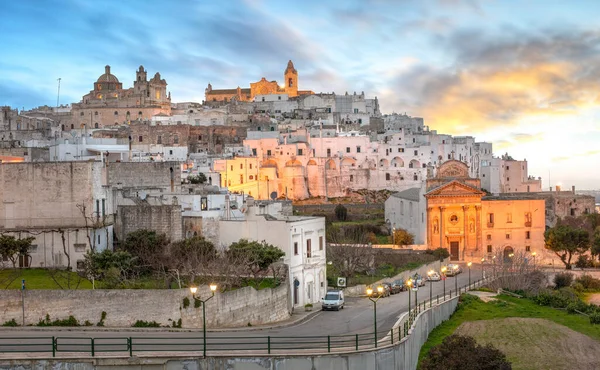 Ostuni Puglia Brindisi Italy February 2019 Panorama Picturesque Old Town — Stock Photo, Image