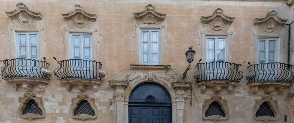 Palais Palazzo Tresca Beau Vieux Bâtiment Baroque Lecce Pouilles Italie — Photo
