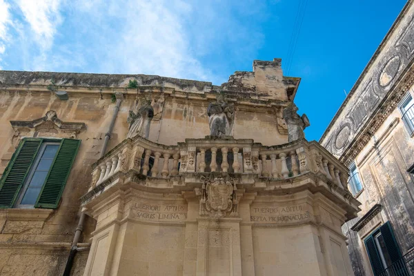 Lecce Puglia Italia Marzo 2019 Calle Medieval Centro Histórico Casco — Foto de Stock