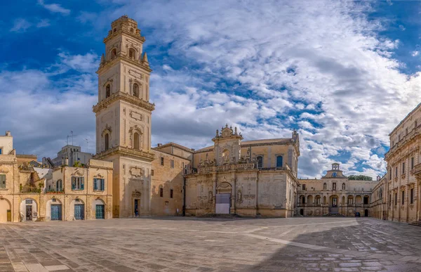 Panorama Piazza Del Duomo Torre Campanile Cattedrale Della Vergine Maria — Foto Stock