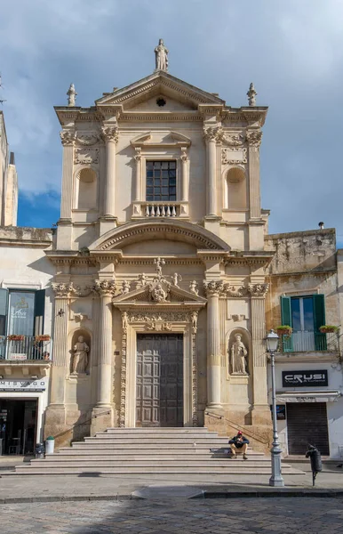 Lecce Puglia Italia Marzo 2019 Iglesia Chiesa Santa Maria Della — Foto de Stock