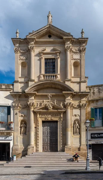 Lecce Pouilles Italie Mars 2019 Eglise Chiesa Santa Maria Della — Photo