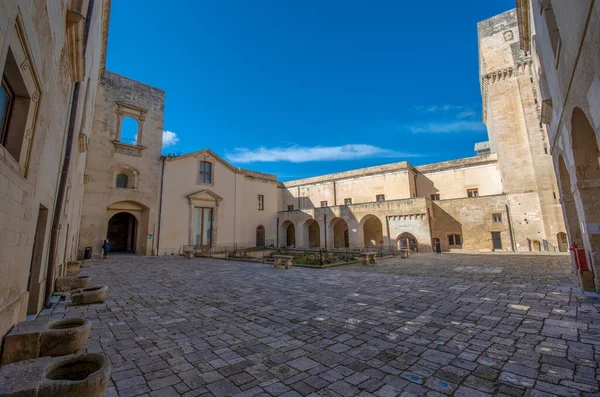 Lecce Puglia Italien Mars 2019 Medeltida Lecce Castle Castello Carlo — Stockfoto