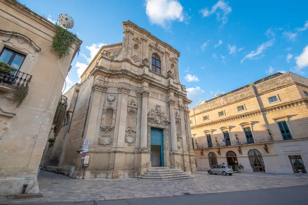 Lecce Puglia Italy March 2019 Facade Catholic Church Saint Clare — Stock Photo, Image