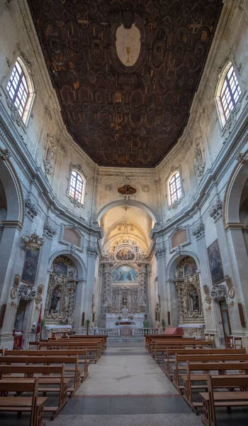 Lecce Puglia Itália Março 2019 Interior Igreja Católica Santa Clara — Fotografia de Stock