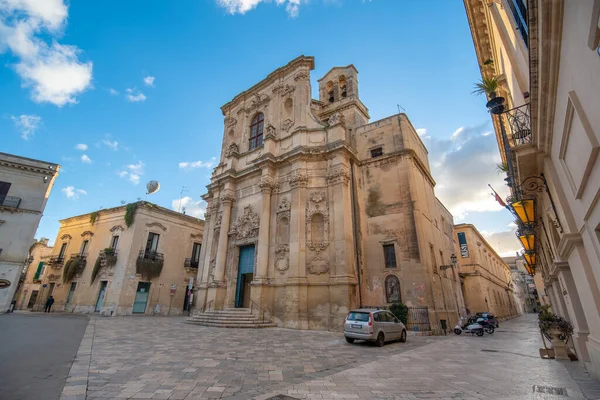 Lecce Puglia Talya Mart 2019 Piazzetta Vittorio Emanuele Meydanındaki Katolik — Stok fotoğraf