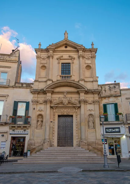 Lecce Puglia Italia Marzo 2019 Iglesia Chiesa Santa Maria Della — Foto de Stock