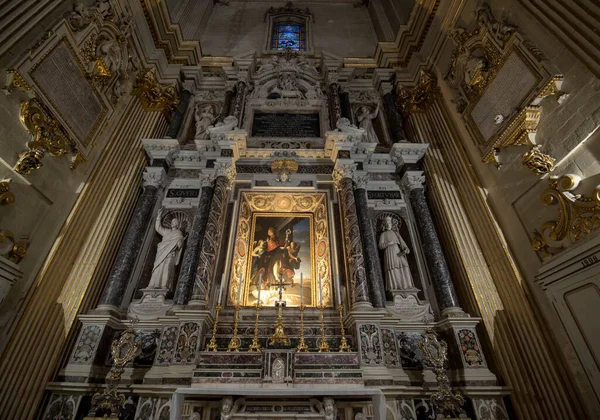 Lecce Puglia Itália Março 2019 Interior Catedral Virgem Maria Basílica — Fotografia de Stock