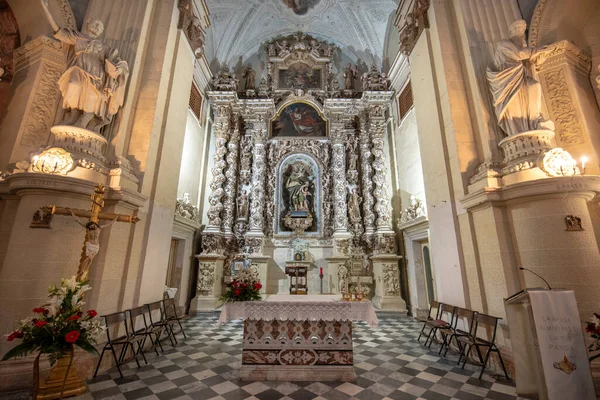 Lecce Puglia Itália Março 2019 Interior Igreja Católica San Matteo — Fotografia de Stock