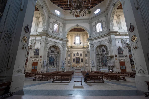 Lecce Puglia Itália Março 2019 Interior Igreja Giovanni Battista Basílica — Fotografia de Stock