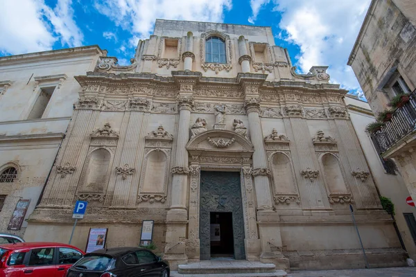 Lecce Puglia Italia Marzo 2019 Fachada Iglesia Arciconfraternita Maria Addolorata —  Fotos de Stock