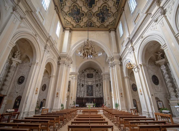 Lecce Puglia Itália Março 2019 Interior Igreja Católica Jesus Madonna — Fotografia de Stock