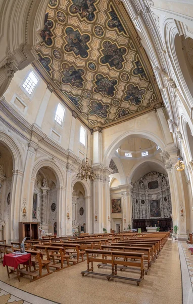 Lecce Puglia Itália Março 2019 Interior Igreja Católica Jesus Madonna — Fotografia de Stock