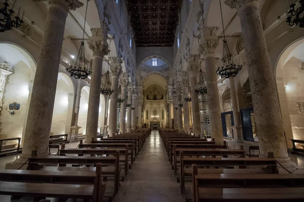 Lecce Puglia Itália Março 2019 Interior Interior Restauração Igreja Santa — Fotografia de Stock