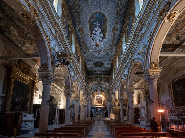 Matera Olaszország 2020 Matera Cathedral Belseje Cattedrale Basilica Pontificia Maria — Stock Fotó