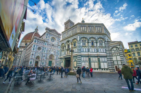 Florencja Włochy 2020 Katedra Santa Maria Del Fiore Duomo Piazza — Zdjęcie stockowe