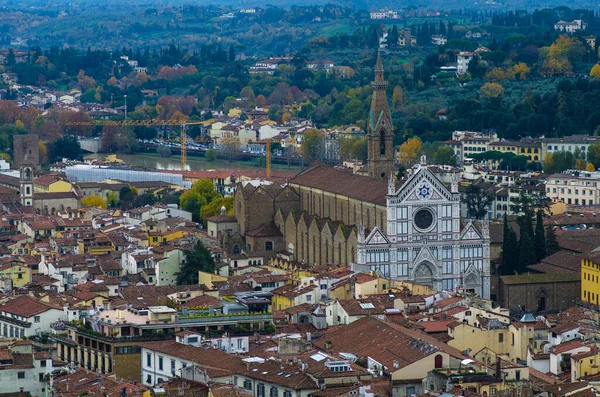 Вид Воздуха Церковь Санта Кроче Флоренции Италия — стоковое фото