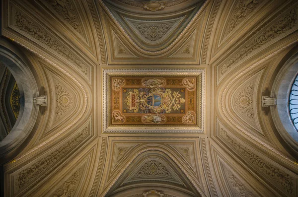 Vatican City Rome Italy Січня 2018 Ceiling One Galleries Vatican — стокове фото