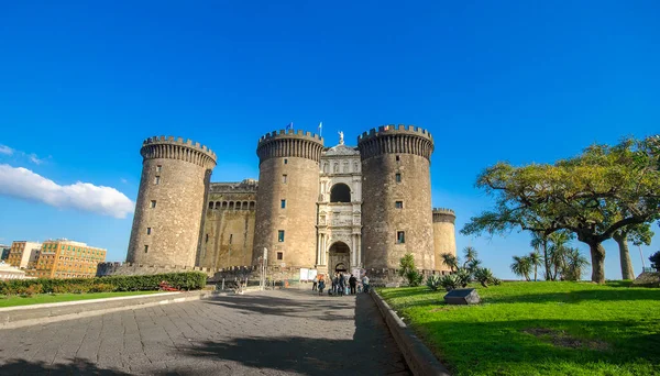 Castel Nuovo Napoli Nowy Zamek Neapol Włochy Piękny Widok Wiosny — Zdjęcie stockowe