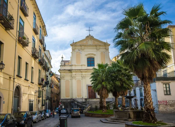 Salerno Itálie 2020 Piazza Náměstí Abate Conforti Chiesa Delladdolorata Kostel — Stock fotografie
