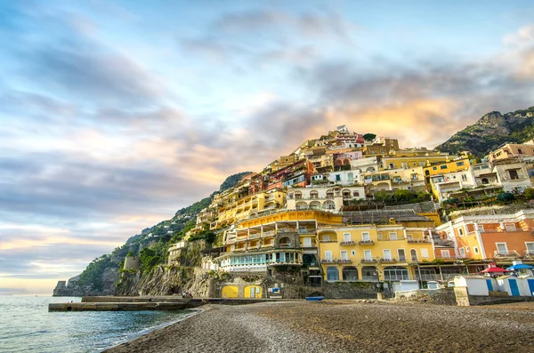 Positano Italy Colorful Houses Mediterranean Sea Part Small Haven Amalfi — Stock Photo, Image