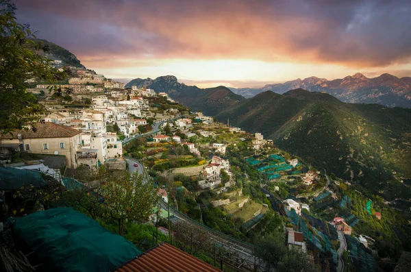 Seaside Village Ravello Raviello Town Comune Situated Amalfi Coast Province — Stock Photo, Image