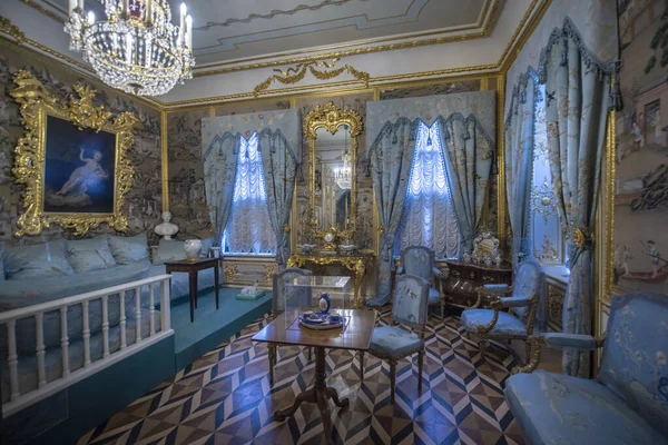 Peterhof Palazzo Interno San Pietroburgo Russia Commissionato Pietro Grande Incredibile — Foto Stock