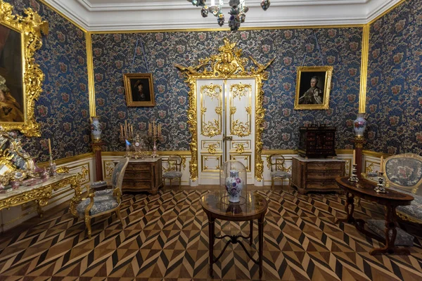 Peterhof Palace Interiör Sankt Petersburg Ryssland Uppdrag Peter Den Store — Stockfoto