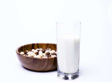 Mısır gevreği kahvaltı cam süt sabah İçecek Gıda sağlıklı diyet yemekleri