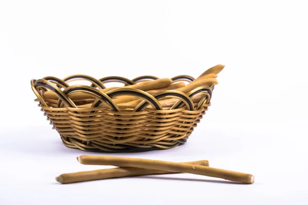 Bakery Products Breakfast Basket — Stock Photo, Image