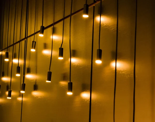 壁に室内装飾電球 — ストック写真