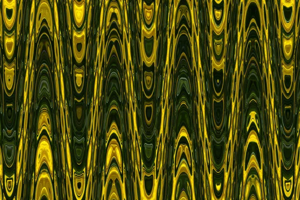 Abstract zigzag pattern with waves in green and yellow tones. Artistic image processing created by floral photo. Beautiful multicolor pattern for any design. Background image