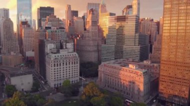 Panoramik bir New York Wall Street