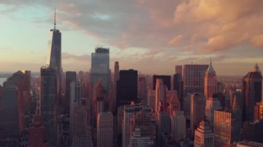 Lower manhattan kısmının havadan görünümü