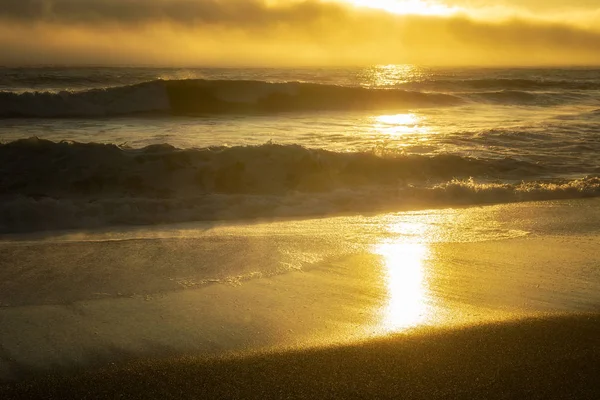 Летний Закат Над Океаном Пляжем — стоковое фото