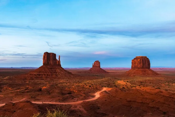 Famous Classic View West East Mitten Merrick Buttes Monument Valley — Stock Photo, Image
