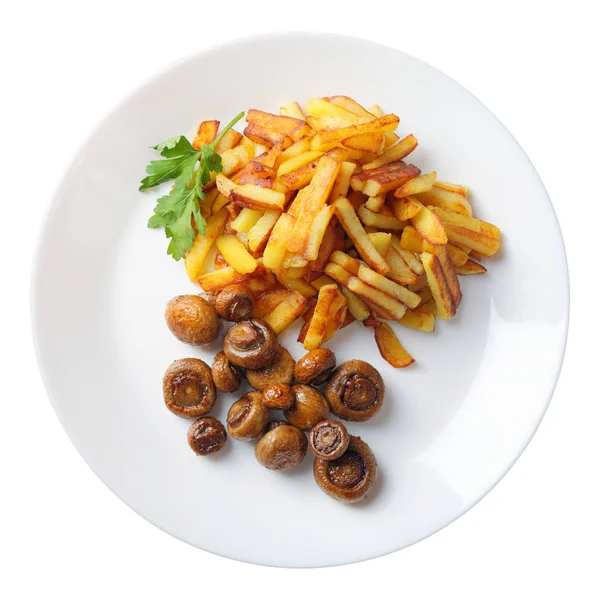 kızarmış patates mantar izole en iyi Manzaralı