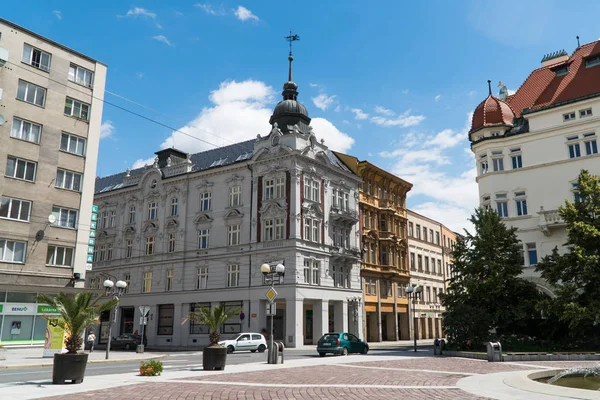 Opava Csehország Óváros Gyönyörű Klasszikus Európai Építészet Opava Vendégház Cseh Jogdíjmentes Stock Fotók