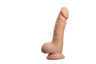 Realistic dildo isolated on white