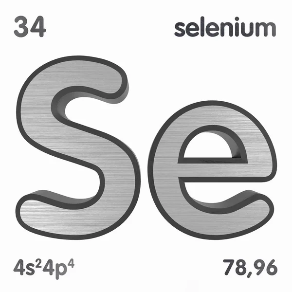 Szelén (SE). A Periódusos rendszer kémiai elem jele. 3D-leképezés. — Stock Fotó