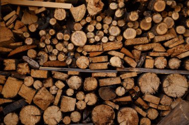 Rastgele ahşap parçalarından arka plan. Odun.