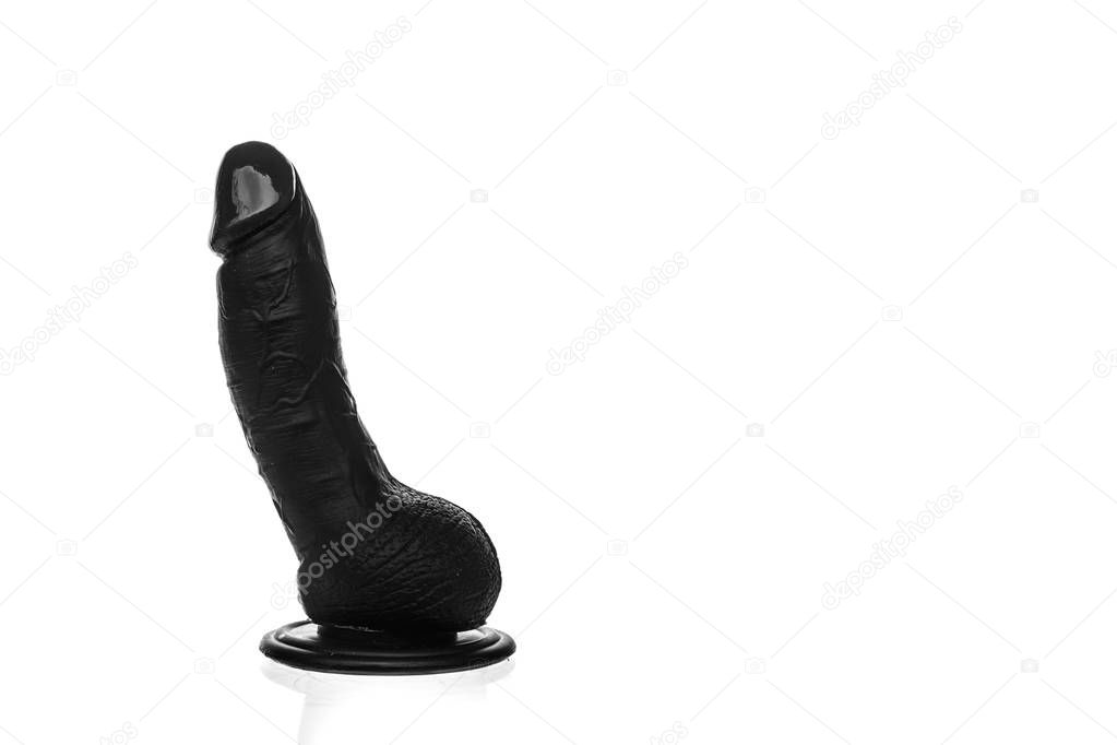 Realistic dildo isolated on white