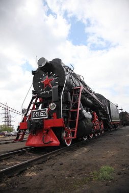 Kırmızı yıldızile eski zaman Rus treni