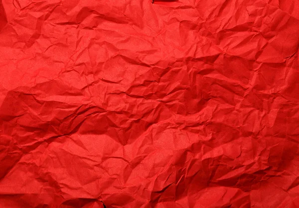 Textura de papel vermelho amassado — Fotografia de Stock