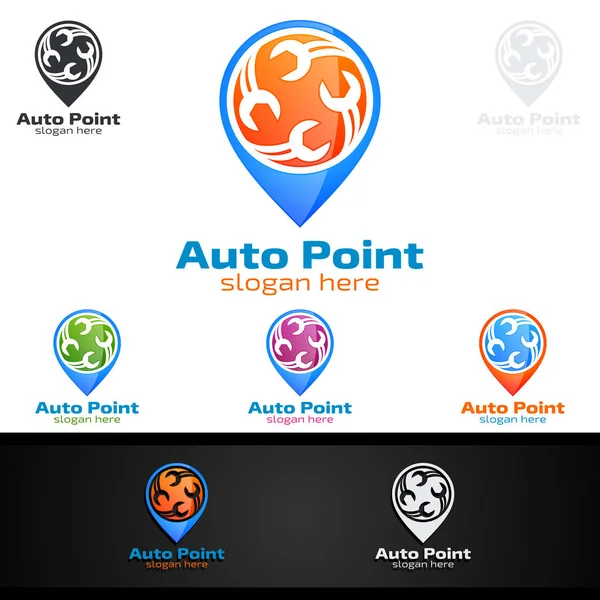 Autó Szolgáltatás Vektor Logo Design Automatikus Javítási Forma Koncepció Autó — Stock Vector